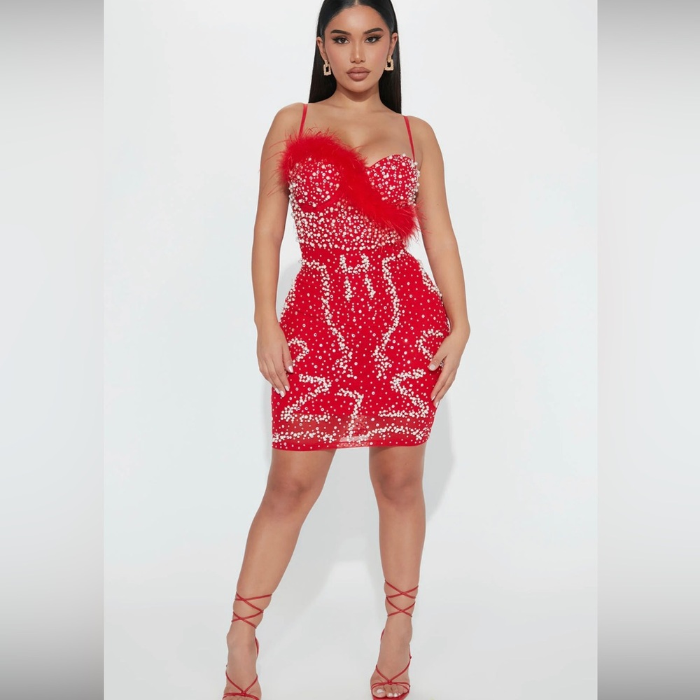 Pretty red dress. Perfect for Vday!